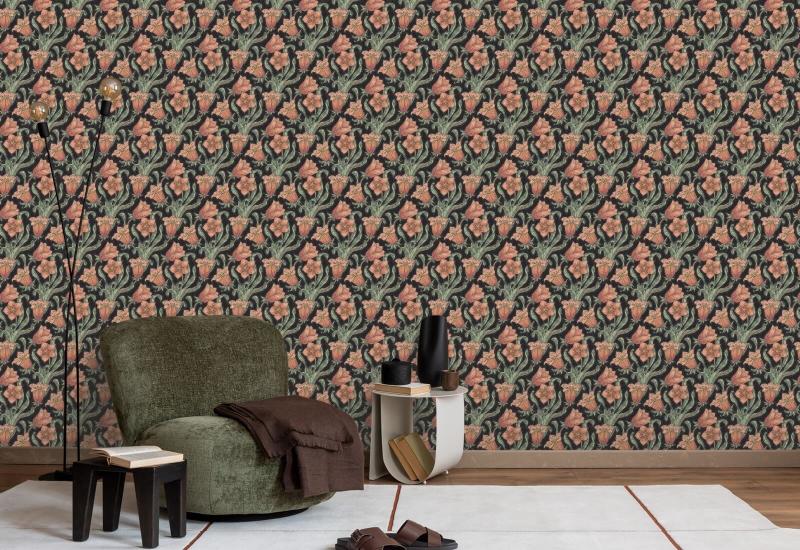 Bellflower Midnight Floral Wallpaper