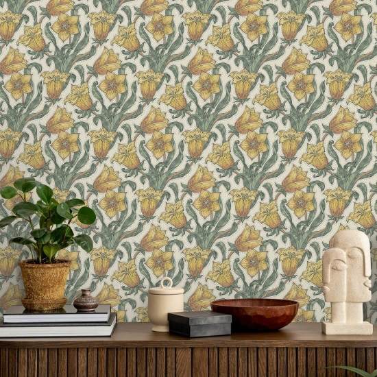 Klockblomma äng Blommig tapet