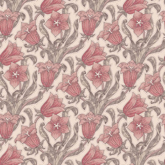 Bellflower Cottage Floral Wallpaper