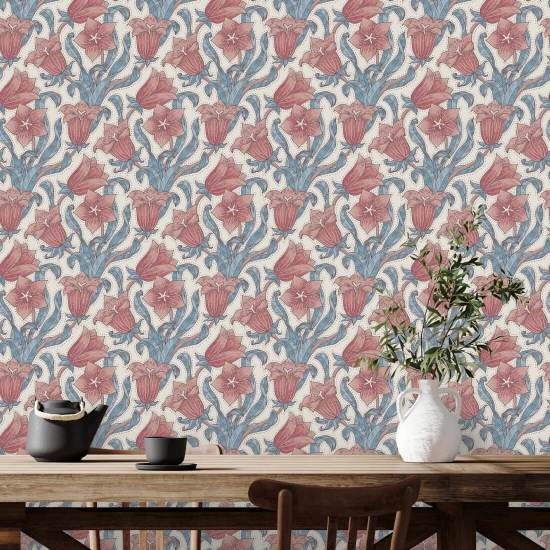 Bellflower Heritage Floral Wallpaper