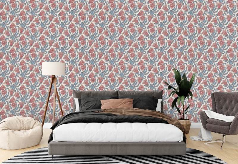 Bellflower Heritage Floral Wallpaper