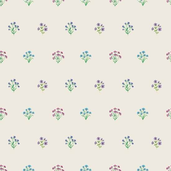 Bonny Flowers Neutral Papier peint floral