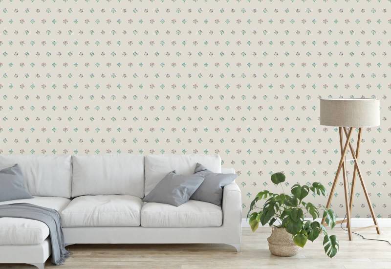 Bonny Flowers Neutral Papel pintado floral