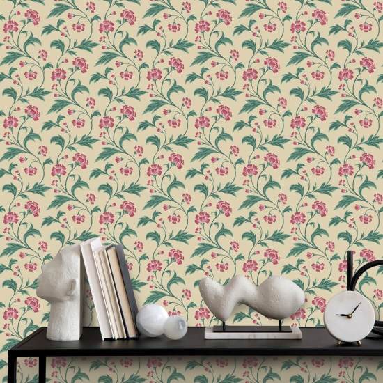 Climbing Cornflower Manor Floral Wallpaper