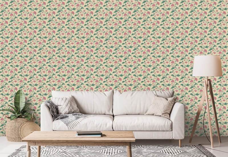 Climbing Cornflower Manor Floral Wallpaper