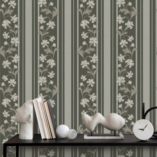 Cornflower Stripe Stone Stripe Wallpaper