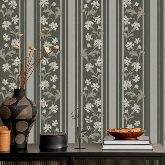 Cornflower Stripe Stone Stripe Wallpaper