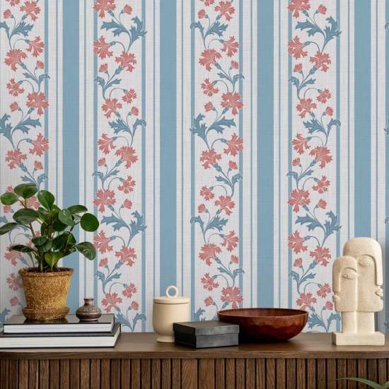 Blåklint Rand Blossom Blommig tapet