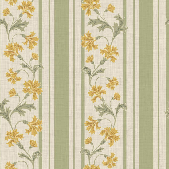 Blåklint Stripe Vår Blommig tapet