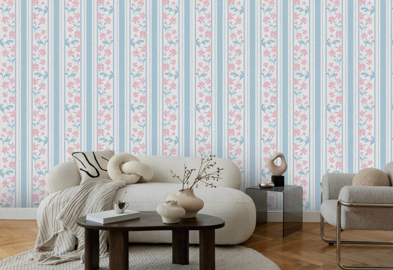 Korenbloemstreep zacht Stripe achtergrond
