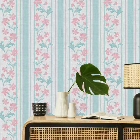 Korenbloem Stripe Breeze Bloemenbehang