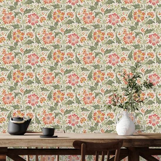 Cornflower Swirl Classic Papier peint floral