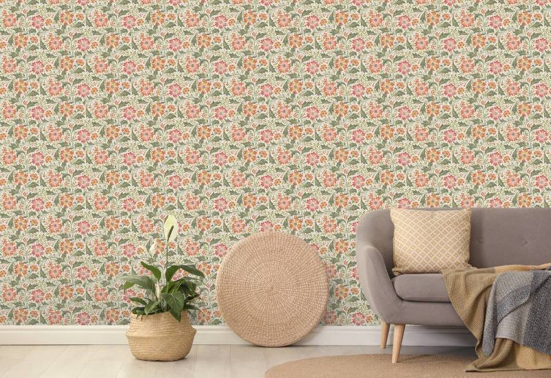 Fiordaliso Swirl Classic Carta da parati floreale