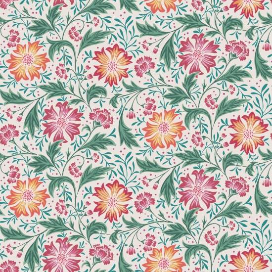Cabaña Cornflower Swirl Papel pintado floral