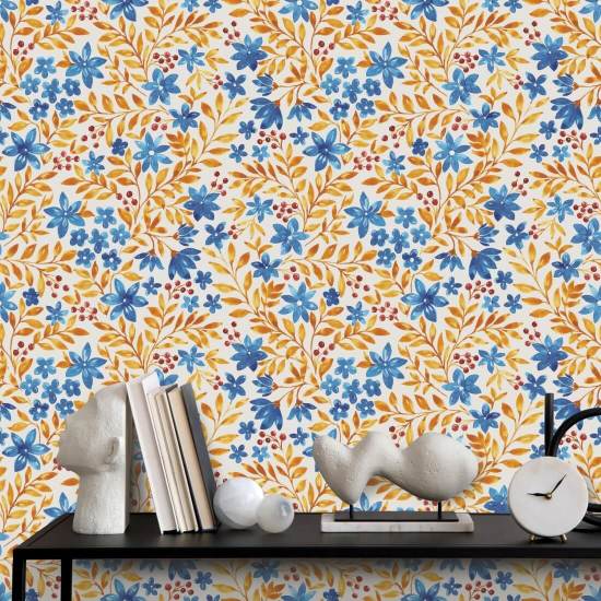 Les fleurs du jardin brillent Papier peint de jardin
