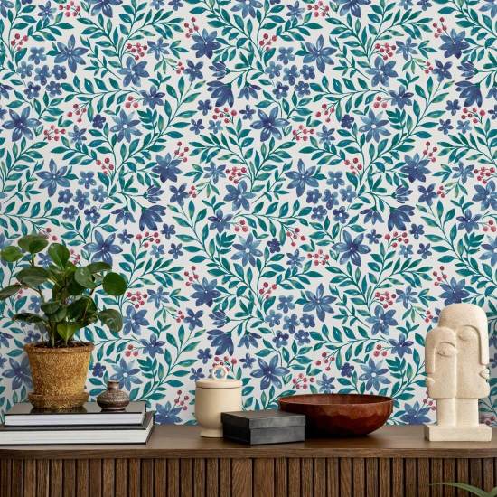 Tuin bloeit Vrede Botanisch behang