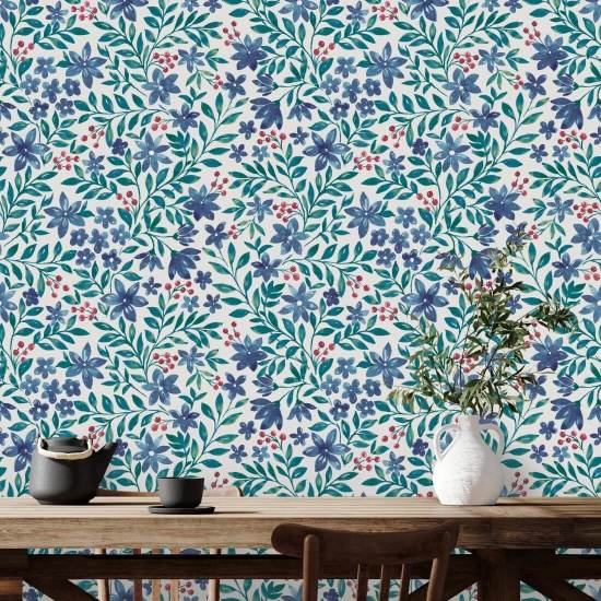 Le jardin fleurit la paix Papier peint botanique