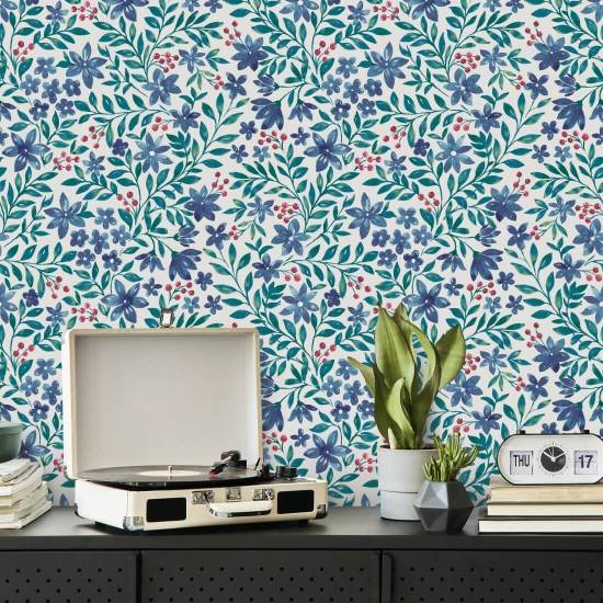Garden Blooms Peace Botanical Wallpaper