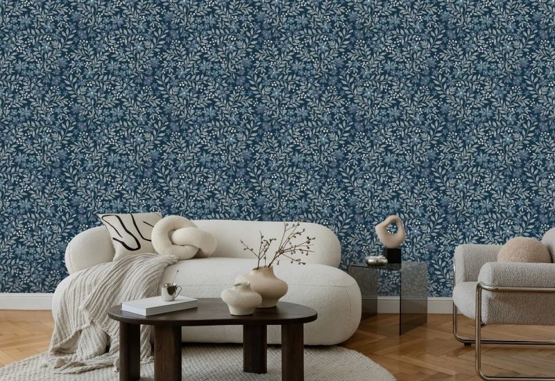 Le jardin fleurit la nuit Papier peint de jardin