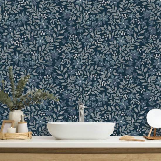 Le jardin fleurit la nuit Papier peint de jardin