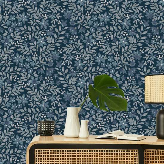 Garden Blooms Nocturnal Garden Wallpaper