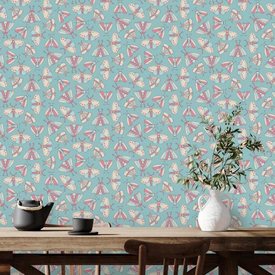 Moth Party II Animal Wallpaper