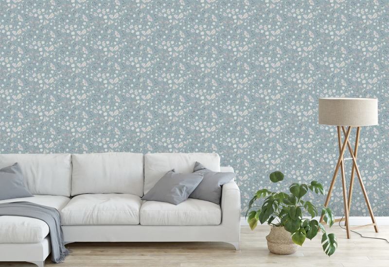 Moths and Acorns Grove Woodland Wallpaper