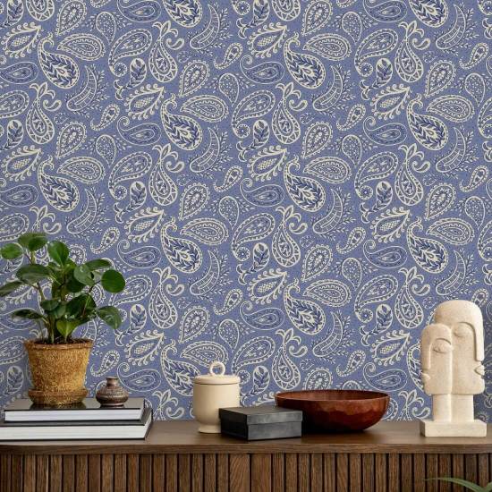 Paisley Scatter Lila Paisley Bakgrund