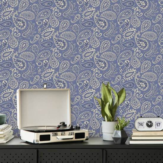 Paisley Scatter Lilla Paisley Baggrund