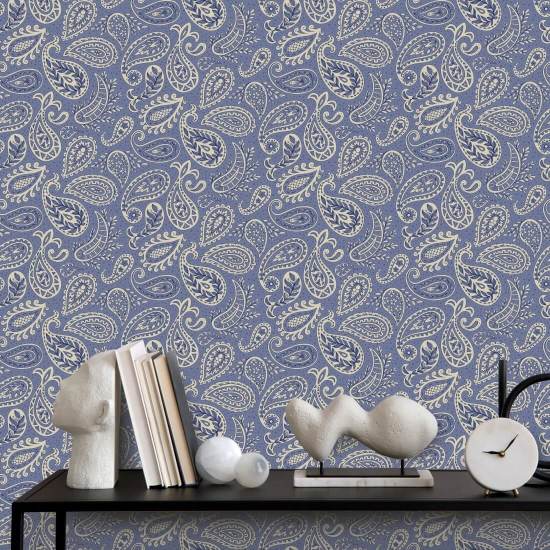 Paisley Scatter Purple Paisley Wallpaper