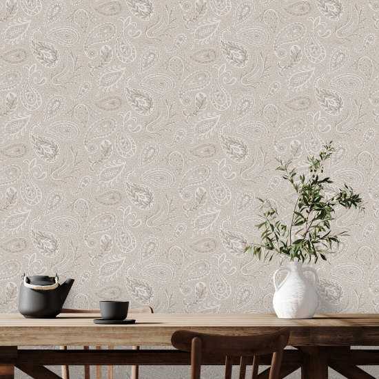 Paisley Scatter Neutral Paisley Wallpaper