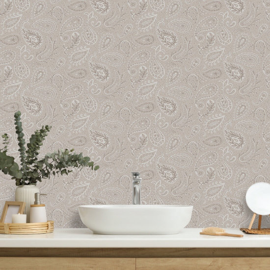 Paisley Scatter Neutral Paisley-Tapete