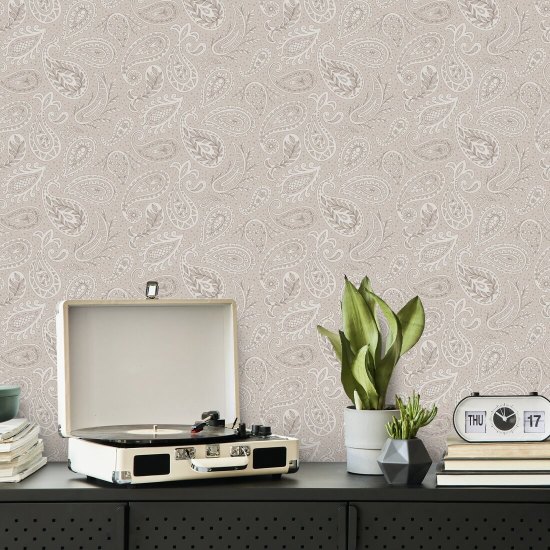 Paisley Scatter Neutral Paisley Bakgrund