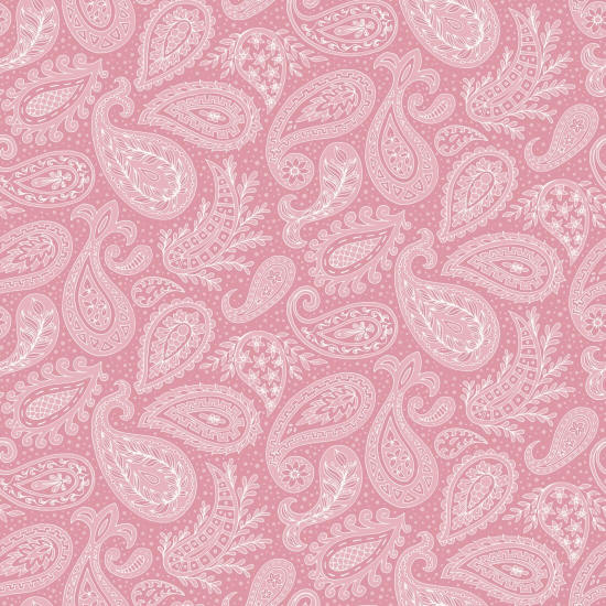 Paisley Scatter Pink Paisley Wallpaper
