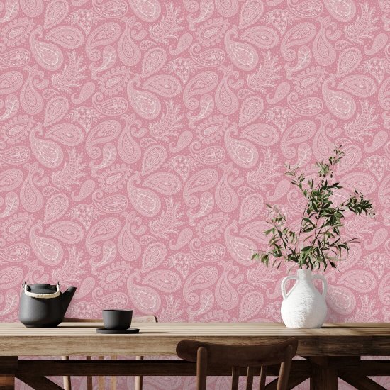 Paisley Scatter Roze Paisley-achtergrond