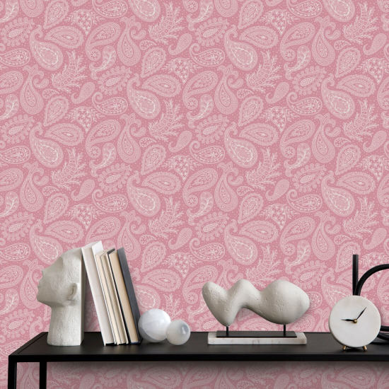 Paisley Scatter Rosa Paisley Bakgrund