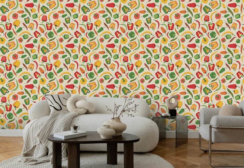 Pepper Scatter I Papier peint de cuisine