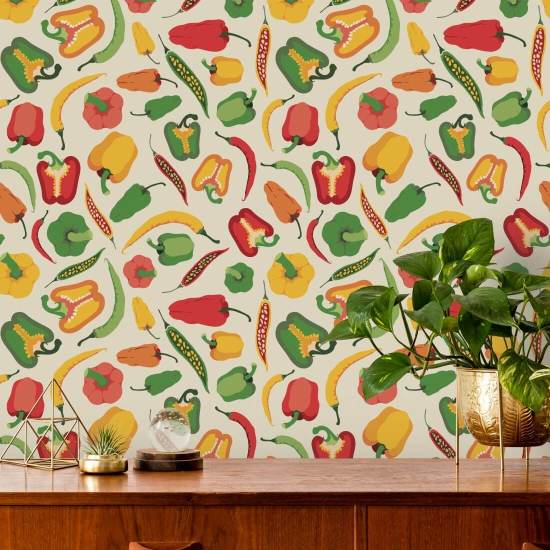 Pepper Scatter I papel de parede de cozinha