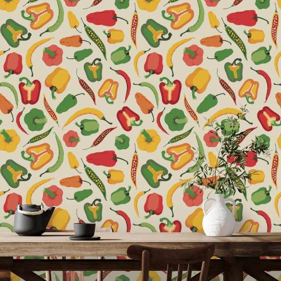 Pepper Scatter I Kitchen Wallpaper