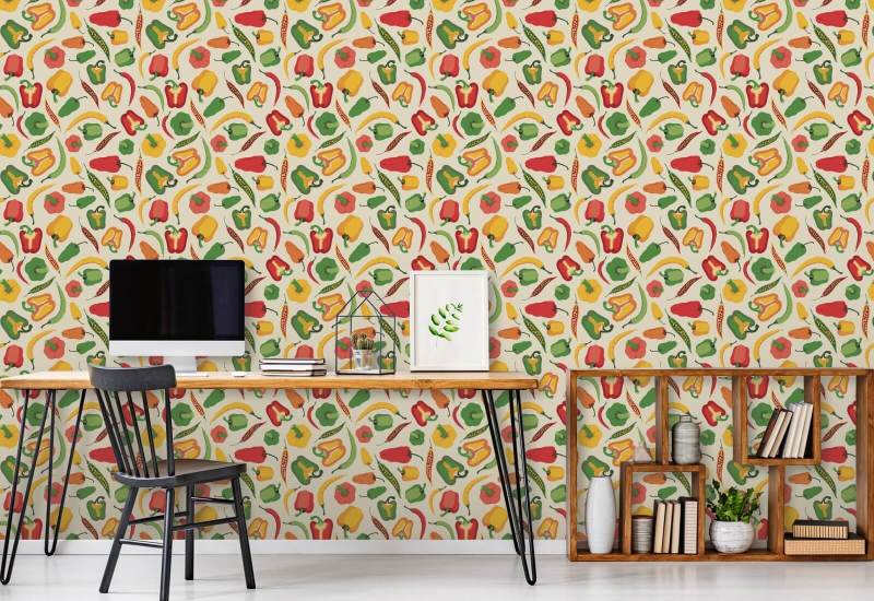 Pepper Scatter I Papel pintado de cocina