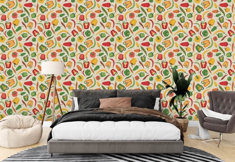 Pepper Scatter I Kitchen Wallpaper