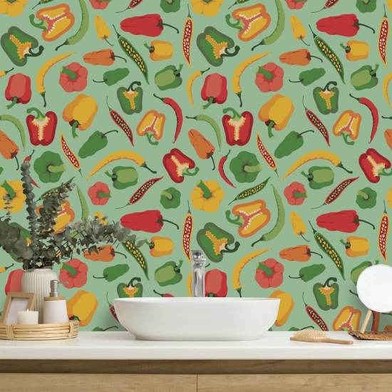 Pepper Scatter II Papel pintado de cocina