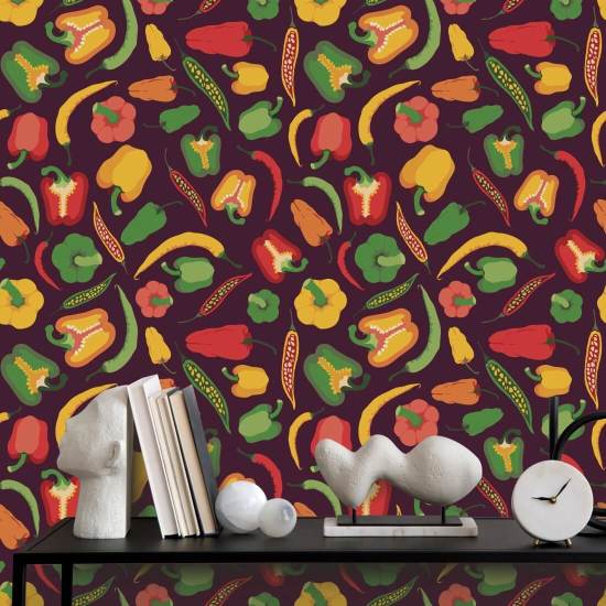 Pepper Scatter III Papier peint de cuisine