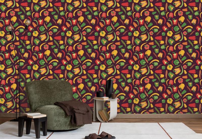 Pepper Scatter III Keukenbehang
