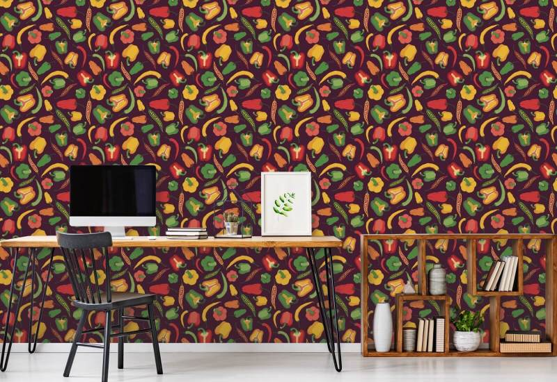 Pepper Scatter III papel de parede de cozinha