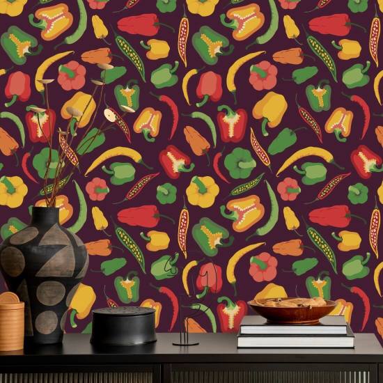 Pepper Scatter III Kitchen Wallpaper