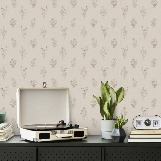 Vaste planten, schors Bloemenbehang