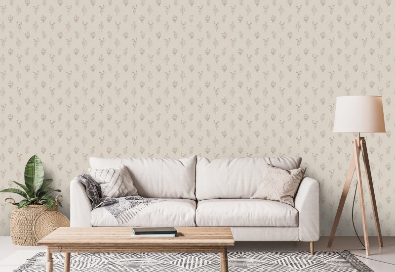 Perennials Bark Floral Wallpaper