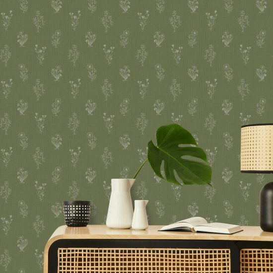 Mousse de plantes vivaces Papier peint floral