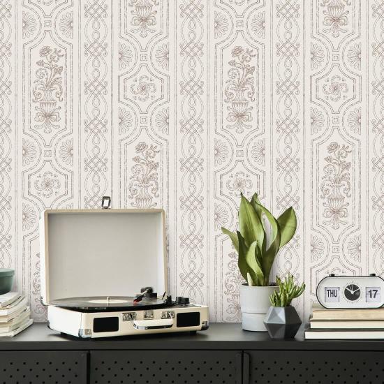 Pilaster Panelling Shell Panel Wallpaper